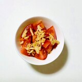 トマトとさきイカの簡単甘酢和え